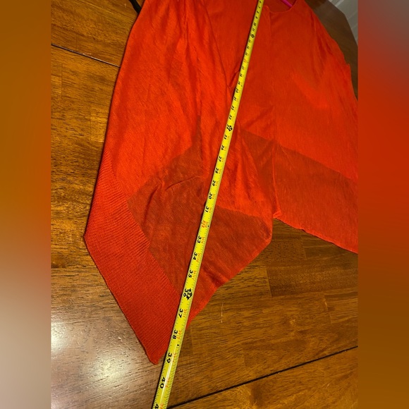 NWOT Luscious Orange VERTIGO Swimsuit Cover Poncho One Size So Soft Acrylic OSF - Picture 7 of 11